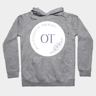 OT floral circle purple & white Hoodie